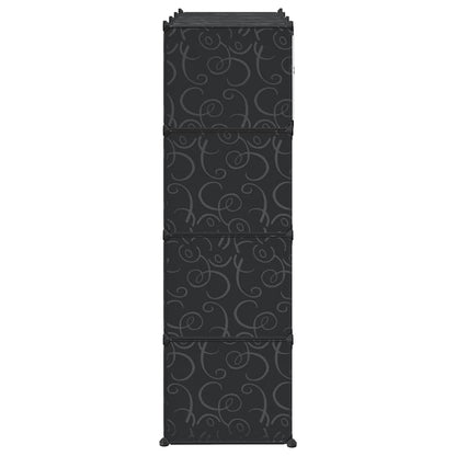 Armadio Modulare con 9 Scomparti 109x36,5x143 cm Nero e Bianco | homemem39