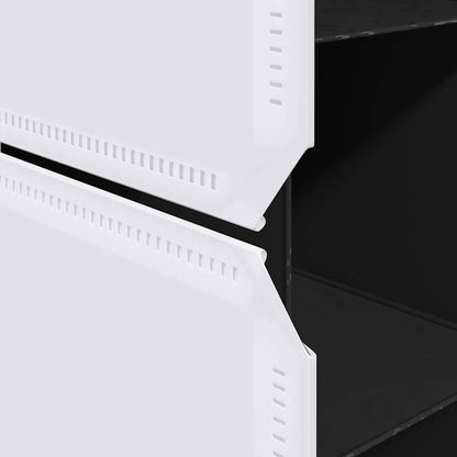 Armadio Modulare con 9 Scomparti 109x36,5x143 cm Nero e Bianco - homemem39