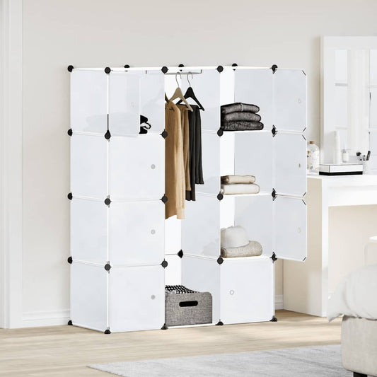 Armadio Modulare con 9 Scomparti 109x36,5x143 cm Bianco - homemem39