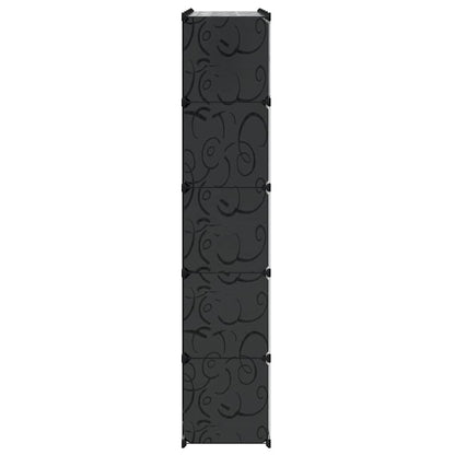 Armadietto Modulare 14 Scomparti Nero e Bianco 37x146x180,5 cm | homemem39