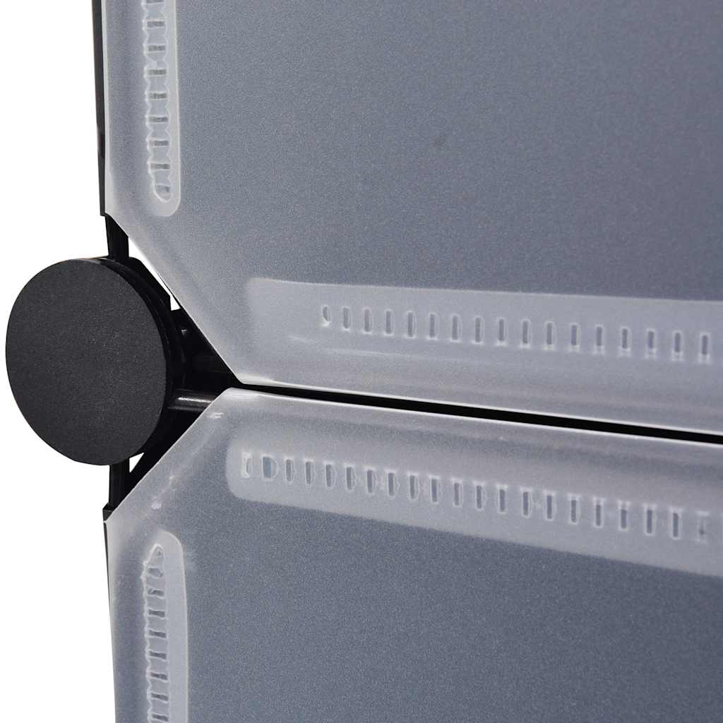 Armadietto Modulare 14 Scomparti Nero e Bianco 37x146x180,5 cm | homemem39
