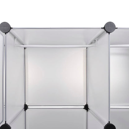 Armadietto Modulare 18 Scomparti Bianco 37 x 146 x 180,5 cm - homemem39