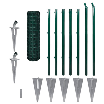 Recinzione Europea in Acciaio 10 x 1,0 m Verde | homemem39