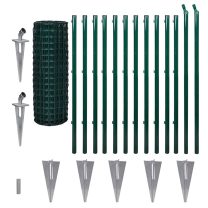 Recinzione Europea in Acciaio 25 x 1,2 m Verde | homemem39