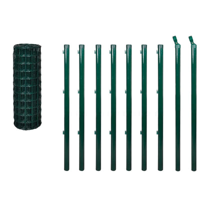 Recinzione Europea in Acciaio 10 x 0,8 m Verde | homemem39