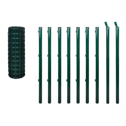 Recinzione Europea in Acciaio 10 x 1,5 m Verde | homemem39