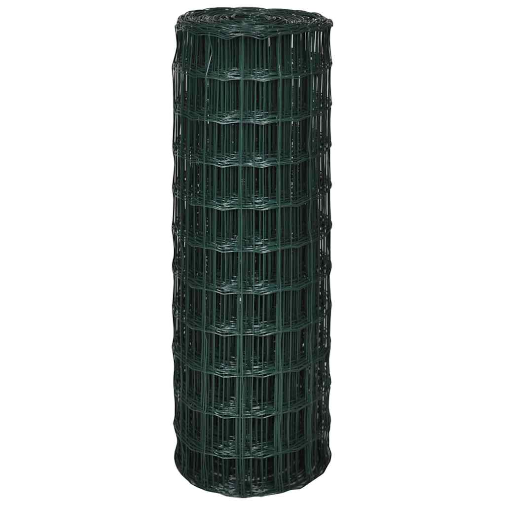 Recinzione Europea in Acciaio 25 x 1,0 m Verde | homemem39