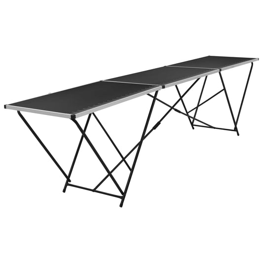 Tavolo Pieghevole per Carta da Parati MDF Alluminio 300x60x78cm - homemem39