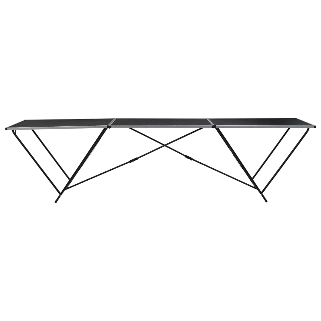 Tavolo Pieghevole per Carta da Parati MDF Alluminio 300x60x78cm - homemem39