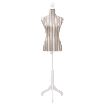 Busto Sartoriale Donna Manichino in Tessuto con Strisce | homemem39