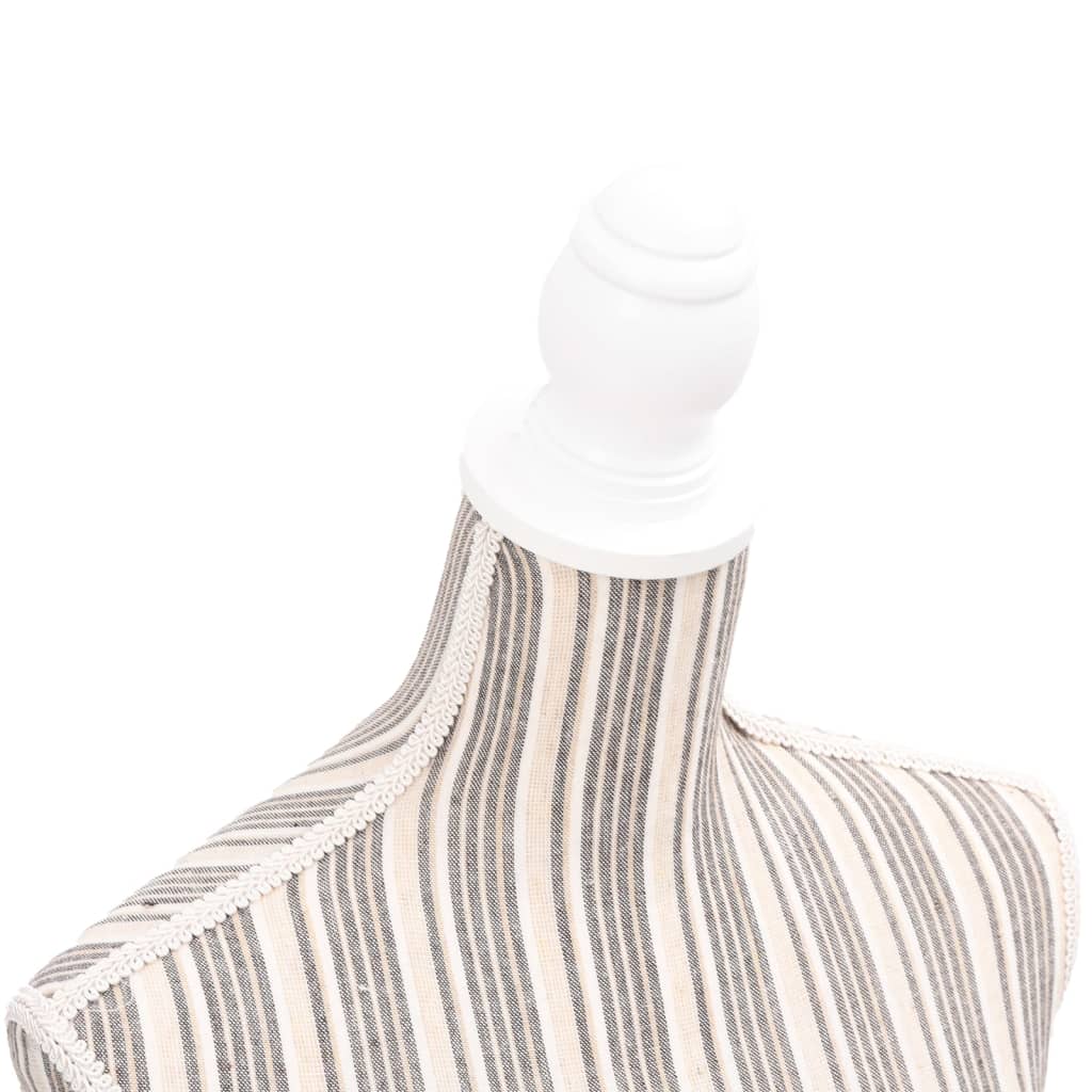 Busto Sartoriale Donna Manichino in Tessuto con Strisce | homemem39