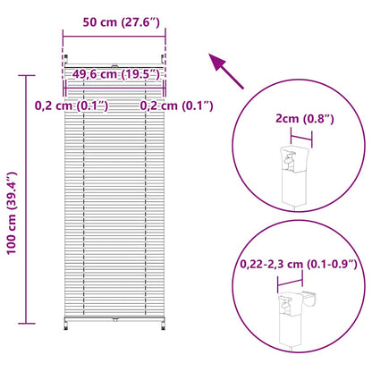 Tenda plissè 50x100cm bianca - homemem39