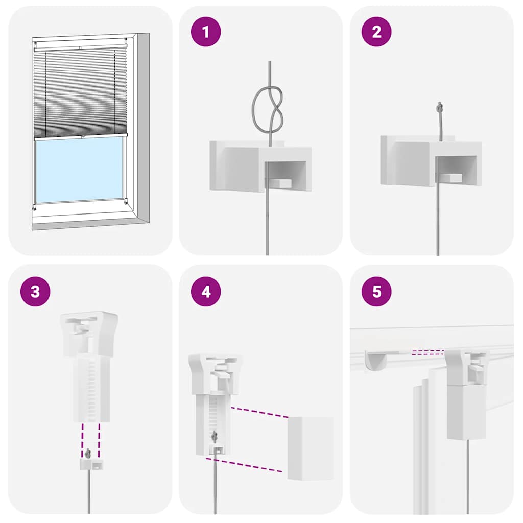 Tenda plissè 100x150cm bianca - homemem39
