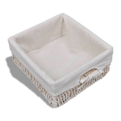 Cassapanca Bianca 62x33x42 cm in Legno di Paulownia | homemem39