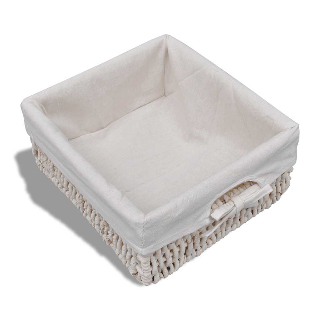 Cassapanca Bianca 62x33x42 cm in Legno di Paulownia