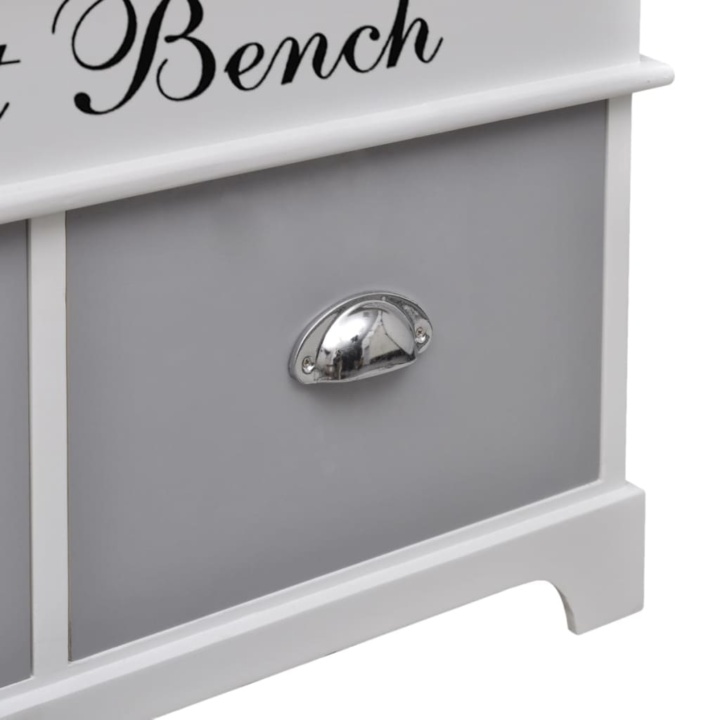 Cassapanca per Ingresso con Cuscino Grigio e 2 Cassetti | homemem39