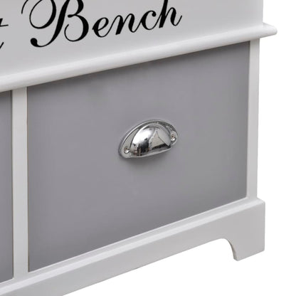 Cassapanca per Ingresso con Cuscino Grigio e 2 Cassetti | homemem39