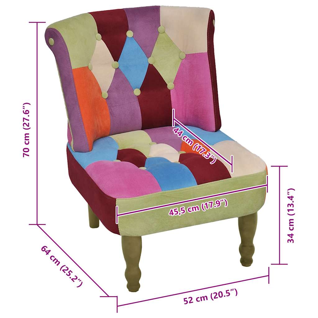 Poltrona Francese Design Patchwork in Tessuto | homemem39