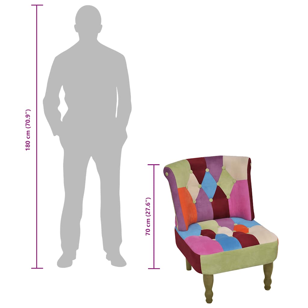 Poltrone Francesi 2 pz Design Patchwork in Tessuto - homemem39