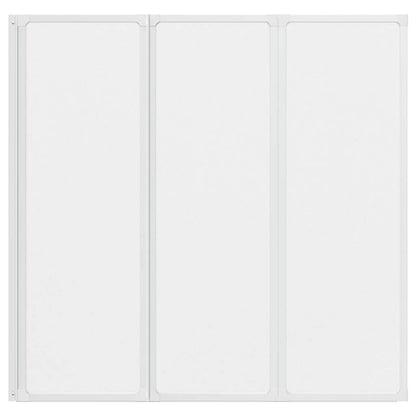 Parete per Doccia e Vasca Bagno 117x120cm 3 Pannelli Pieghevole | homemem39