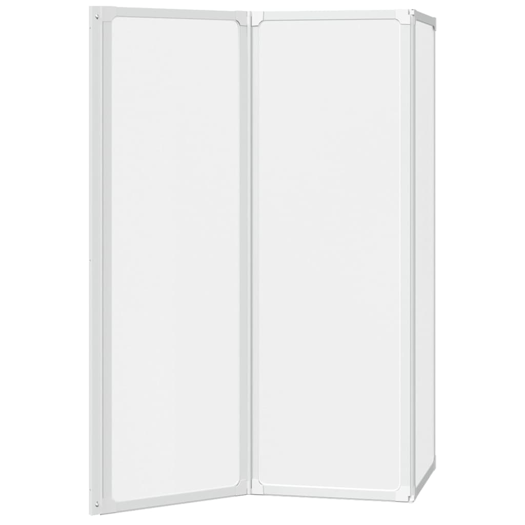 Parete per Doccia e Vasca Bagno 117x120cm 3 Pannelli Pieghevole | homemem39