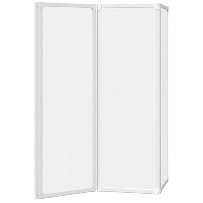 Parete per Doccia e Vasca Bagno 117x120cm 3 Pannelli Pieghevole | homemem39