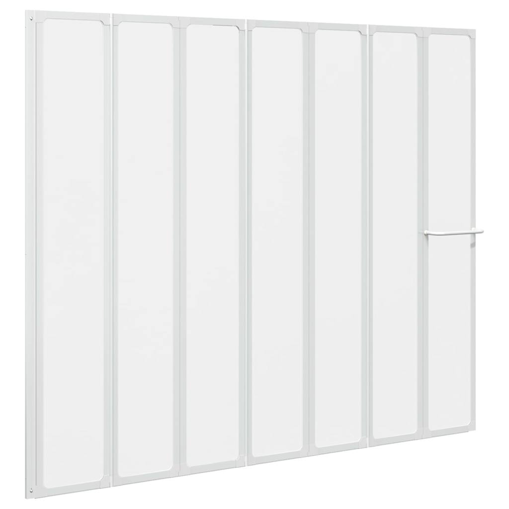 7 Pannelli pieghevoli con porta-asciugamano 140 x 168 cm doccia bagno