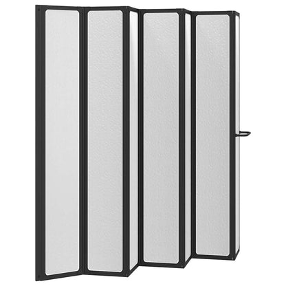 7 Pannelli pieghevoli con porta-asciugamano 140 x 168 cm doccia bagno - homemem39