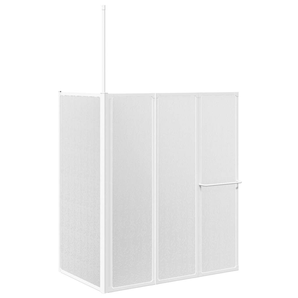 Schermo Box Doccia a L 70 x 120 x 137 cm 4 Pannelli Pieghevole
