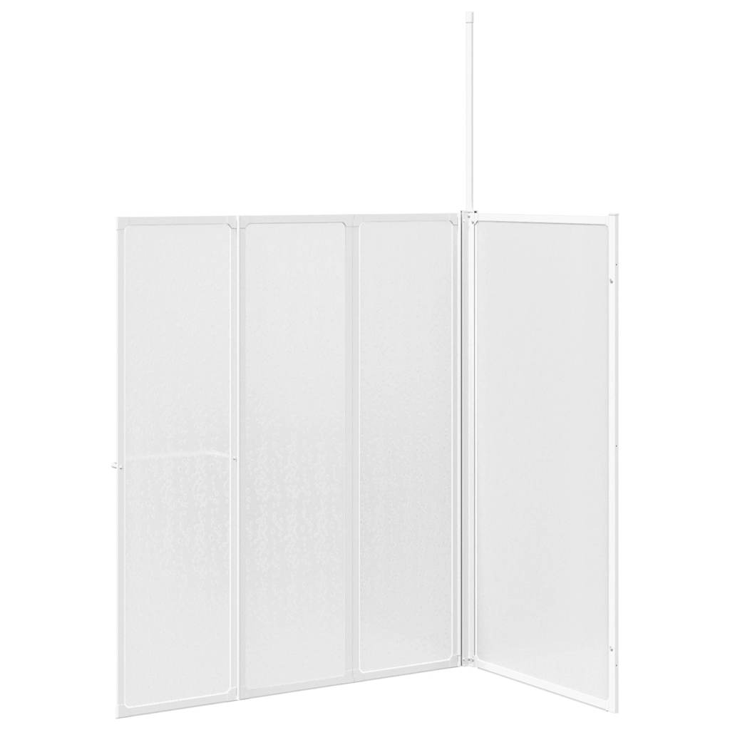 Schermo Box Doccia a L 70 x 120 x 137 cm 4 Pannelli Pieghevole