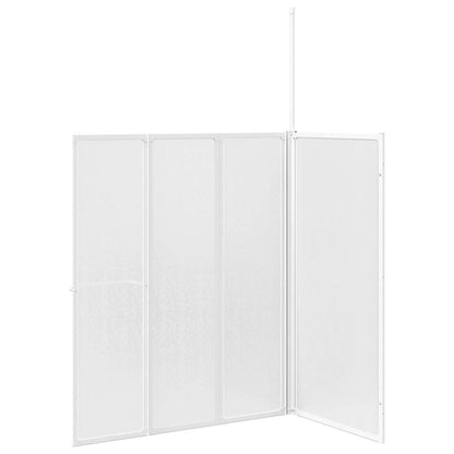 Schermo Box Doccia a L 70 x 120 x 137 cm 4 Pannelli Pieghevole