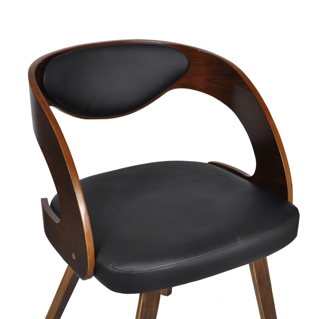 Sedie da Pranzo 4 pz Marroni in Legno Curvo e Similpelle | homemem39