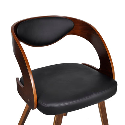 Sedie da Pranzo 4 pz Marroni in Legno Curvo e Similpelle | homemem39