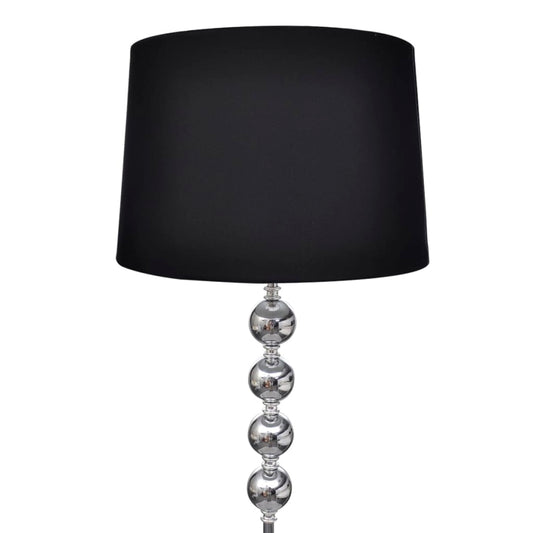 Lampada da Pavimento Supporto Alto Decorazione a 4 Sfere Nera - homemem39