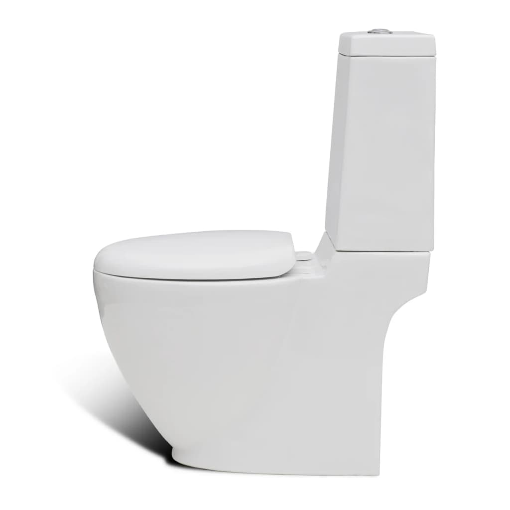 Set WC e Bidet con Piede in Ceramica Bianca | homemem39