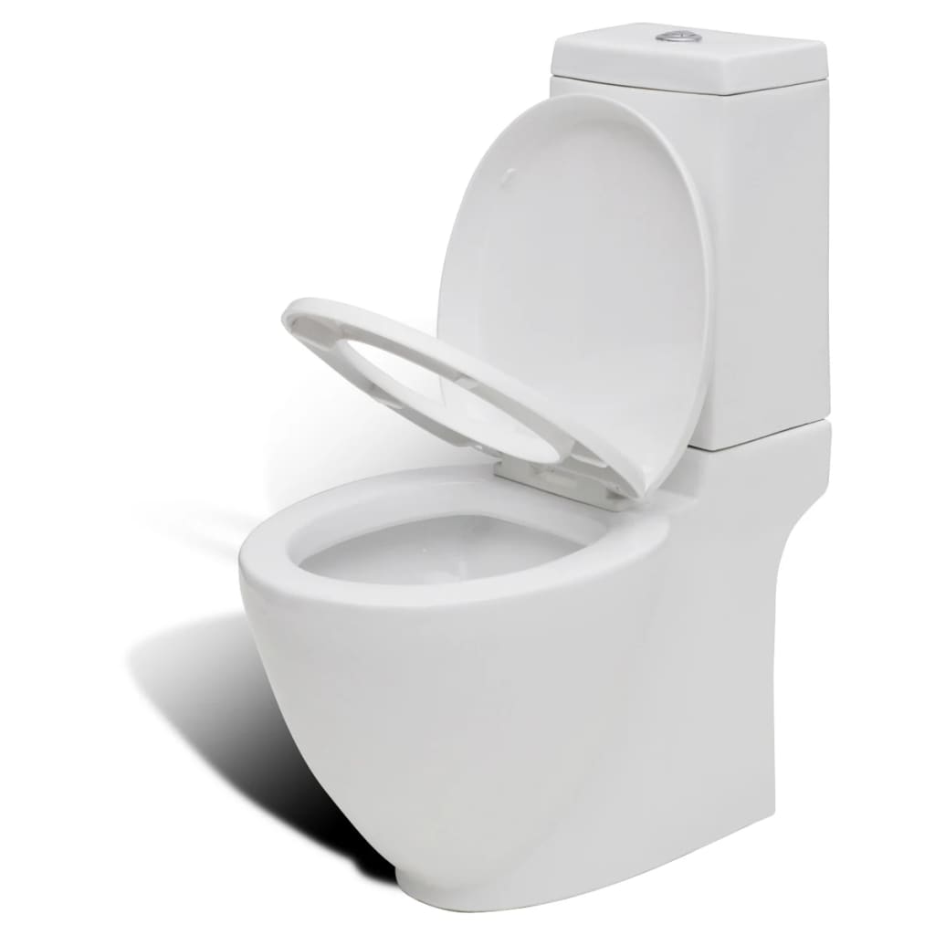 Set WC e Bidet con Piede in Ceramica Bianca | homemem39