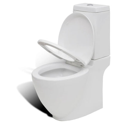 Set WC e Bidet con Piede in Ceramica Bianca | homemem39