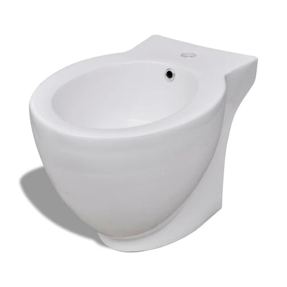 Set WC e Bidet con Piede in Ceramica Bianca | homemem39