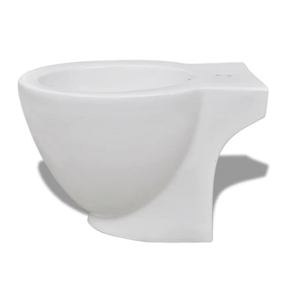 Set WC e Bidet con Piede in Ceramica Bianca | homemem39