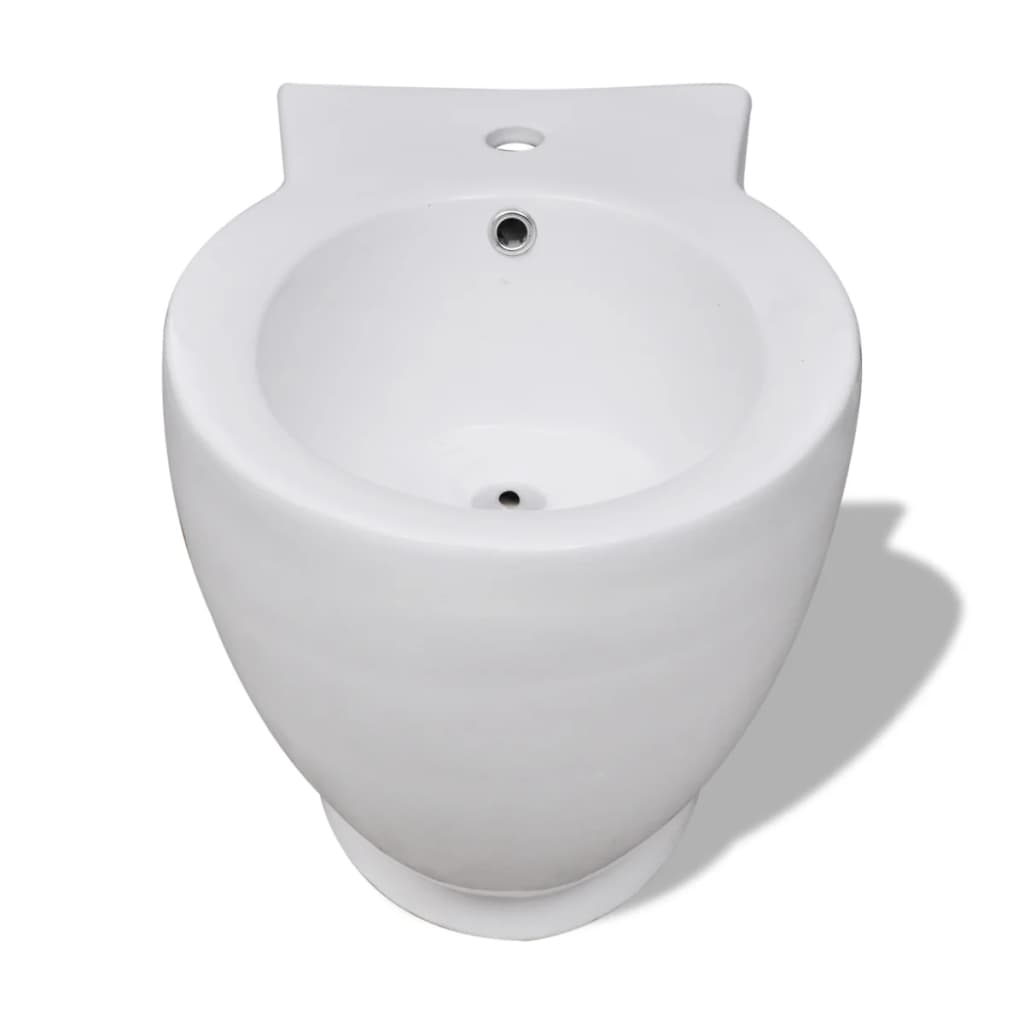 Set WC e Bidet con Piede in Ceramica Bianca | homemem39