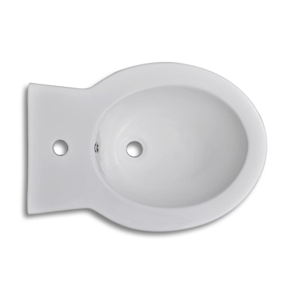 Set WC e Bidet con Piede in Ceramica Bianca | homemem39