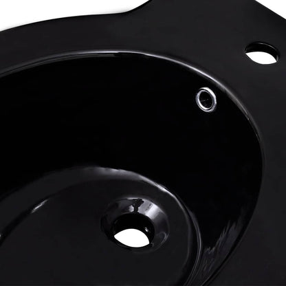 Set di Bidet e Toilette da Pavimento in Ceramica Nera | homemem39