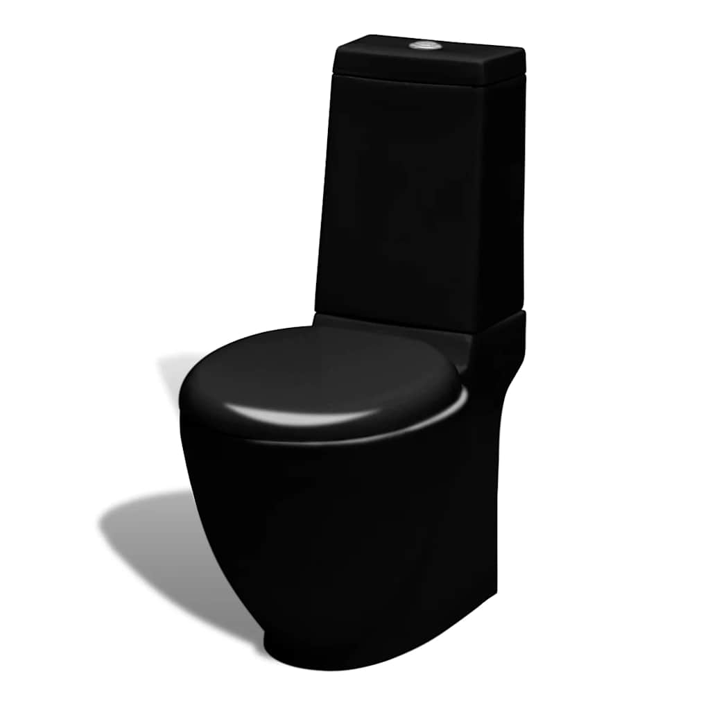 Set di Bidet e Toilette da Pavimento in Ceramica Nera | homemem39