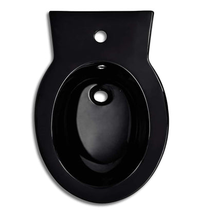 Set di Bidet e Toilette da Pavimento in Ceramica Nera | homemem39