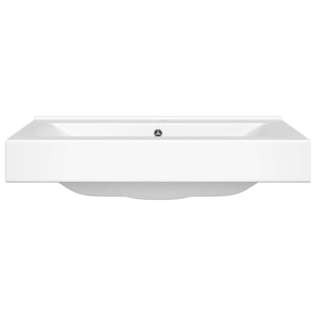 Luxury White Ceramic Sink with Tap Hole 60x46 cm