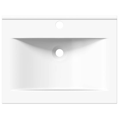Luxury White Ceramic Sink with Tap Hole 60x46 cm