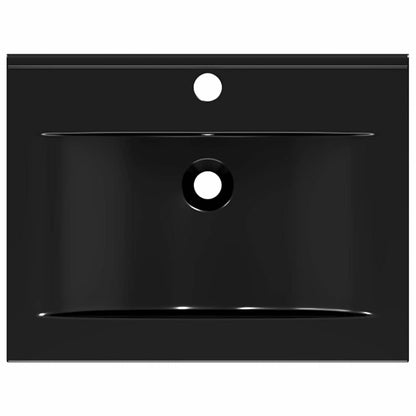 Luxury White Ceramic Sink with Tap Hole 60x46 cm