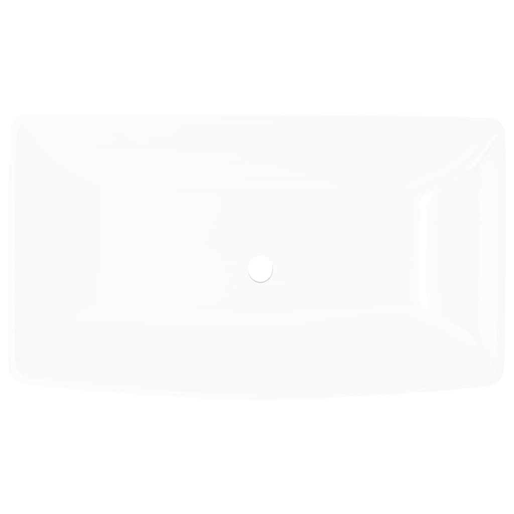 Lavello Bianco in Ceramica di Lusso Rettangolare 71 x 39 cm - homemem39