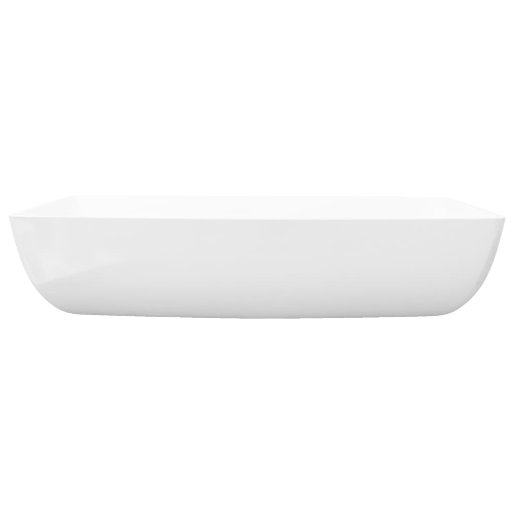Lavello Bianco in Ceramica di Lusso Rettangolare 71 x 39 cm - homemem39