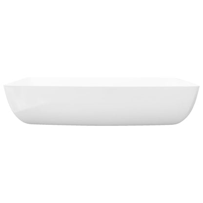 Lavello Bianco in Ceramica di Lusso Rettangolare 71 x 39 cm - homemem39